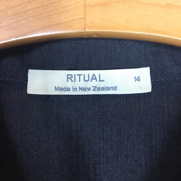 RITUAL NZ wool angora blend button down shirt 14 - Picture 5 of 8